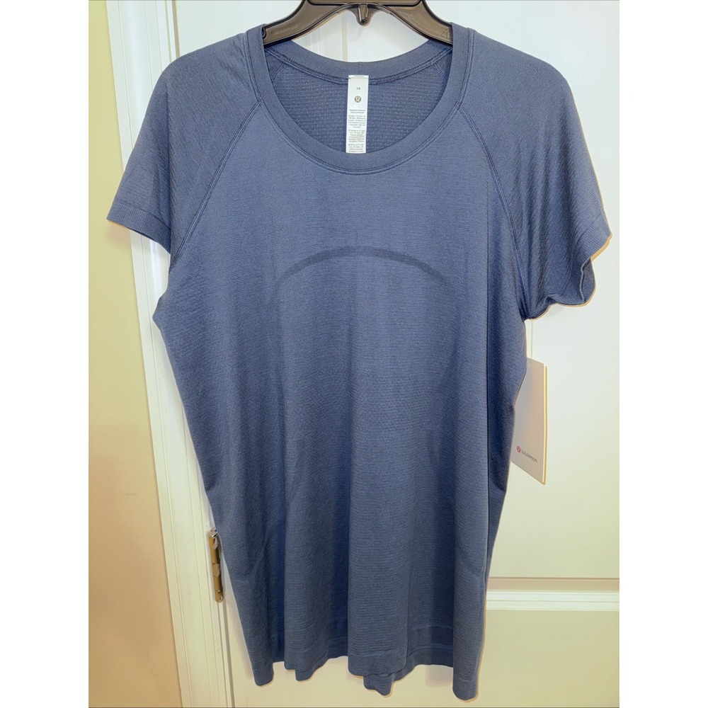 New Lululemon Size 14 Blue Swiftly Tech Short Sleeve 2.0 Shirt